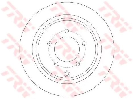 Диск тормозной задний MITSUBISHI ASX, OUTLANDER TRW DF 6177, D=302 мм