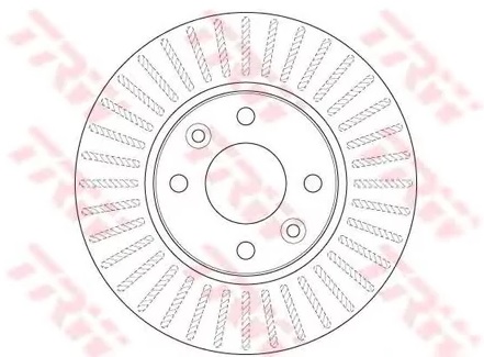 Диск тормозной передний RENAULT Kangoo TRW DF 6186, D=258 мм