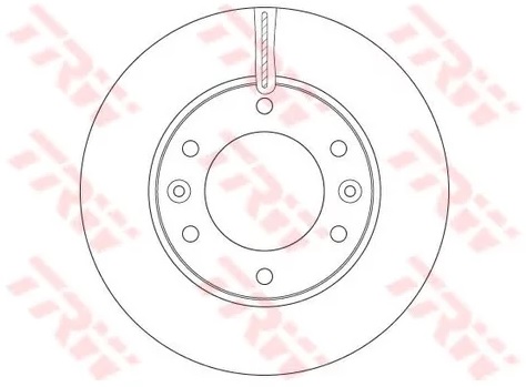 Диск тормозной передний Hyundai H-1 TRW DF 6446, D=300 мм