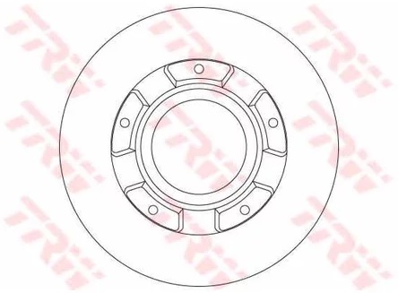 Диск тормозной задний Ford Tourneo Custom, TRANSIT TRW DF 6510S, D=288 мм