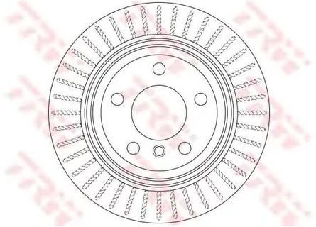 Диск тормозной задний BMW 3 (F30, F80, F31, F34), 4 (F32, F82, F33, F83, F36) TRW DF 6513S, D=300 мм