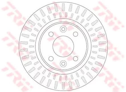 Диск тормозной передний RENAULT LOGAN II, SANDERO II TRW DF 6534, D=258 мм
