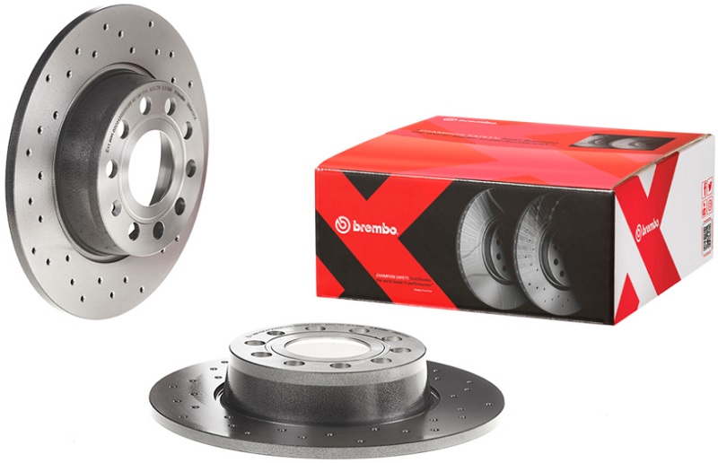 Диск тормозной задний AUDI A1, A1 Sportback Brembo 08.B413.1X, D=272 мм