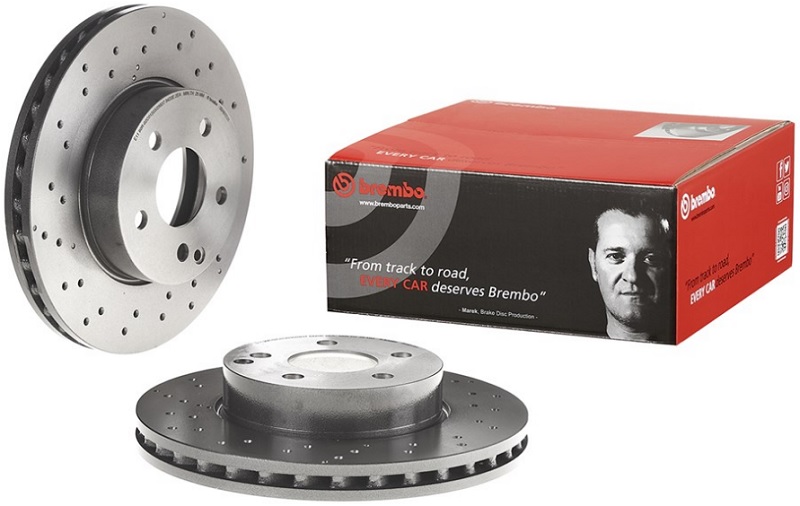 Диск тормозной передний Mercedes C-CLASS Brembo 09.A613.51, D=295 мм