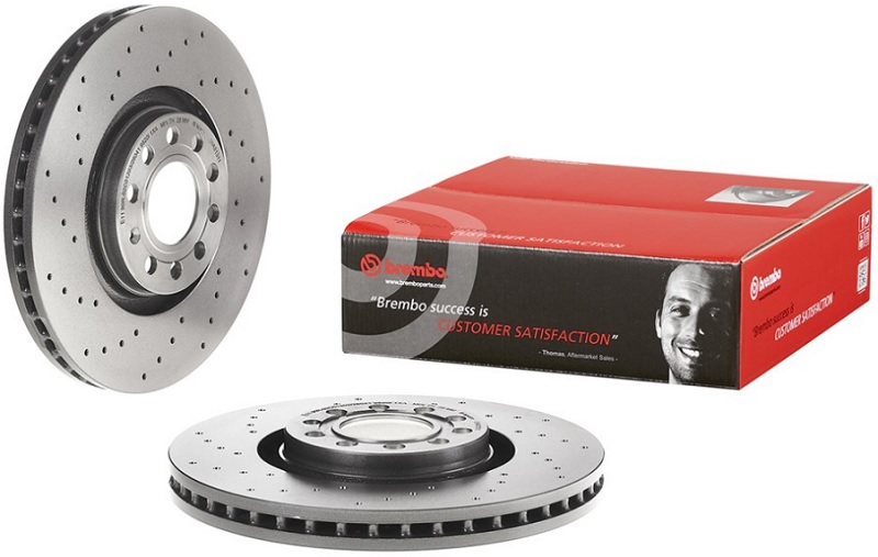 Диск тормозной передний Audi A4 Brembo 09.A813.11, D=320 мм