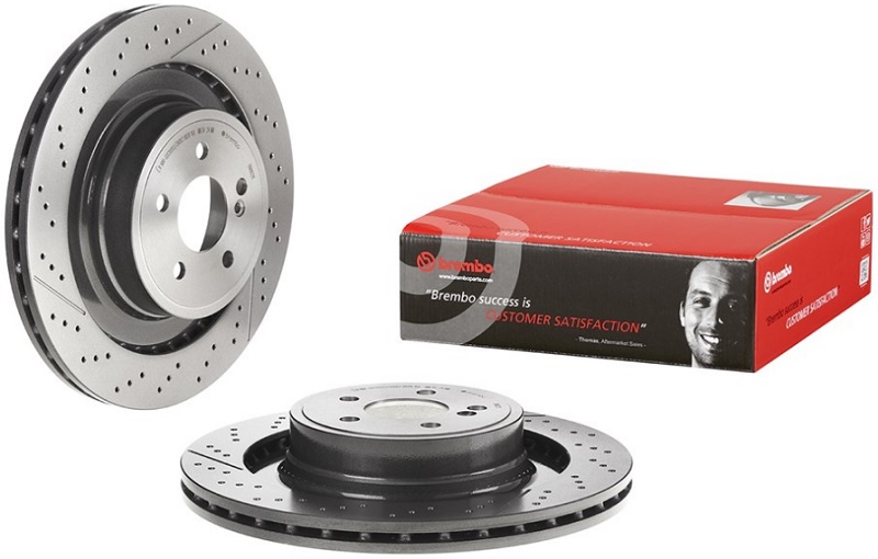 Диск тормозной задний Mercedes C-CLASS, E-CLASS Brembo 09.A822.11, D=360 мм