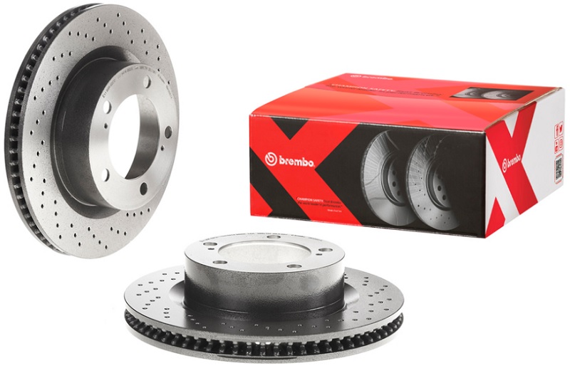 Диск тормозной передний Lexus LX, Toyota Land Cruiser Brembo 09.A966.1X, D=340 мм