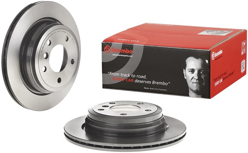 Диск тормозной задний BMW 1, 3, X1 Brembo 09.B338.21, D=300 мм