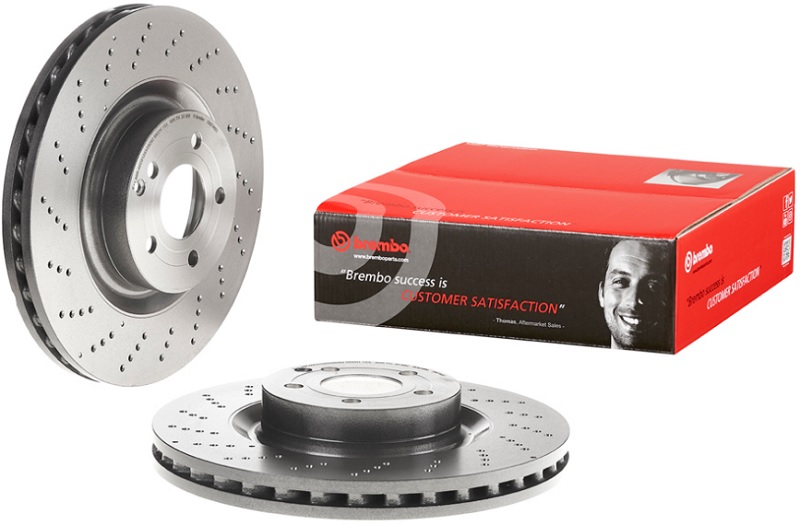 Диск тормозной передний Mercedes E-CLASS Brembo 09.B746.51, D=344 мм