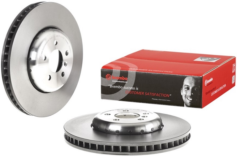 Диск тормозной передний BMW 5, 6, 7 Brembo 09.C408.13, D=374 мм