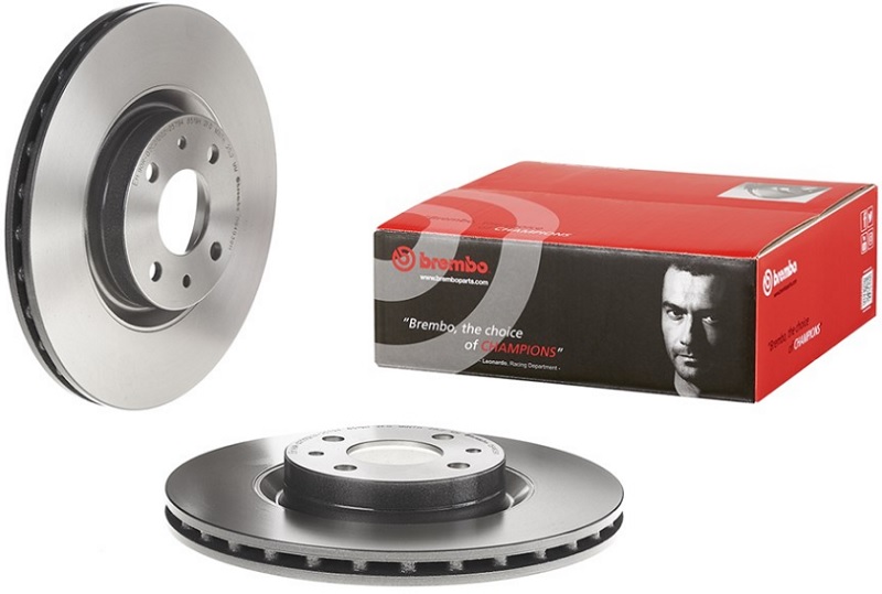 Диск тормозной передний Fiat Linea Brembo 09.4939.11, D=284 мм