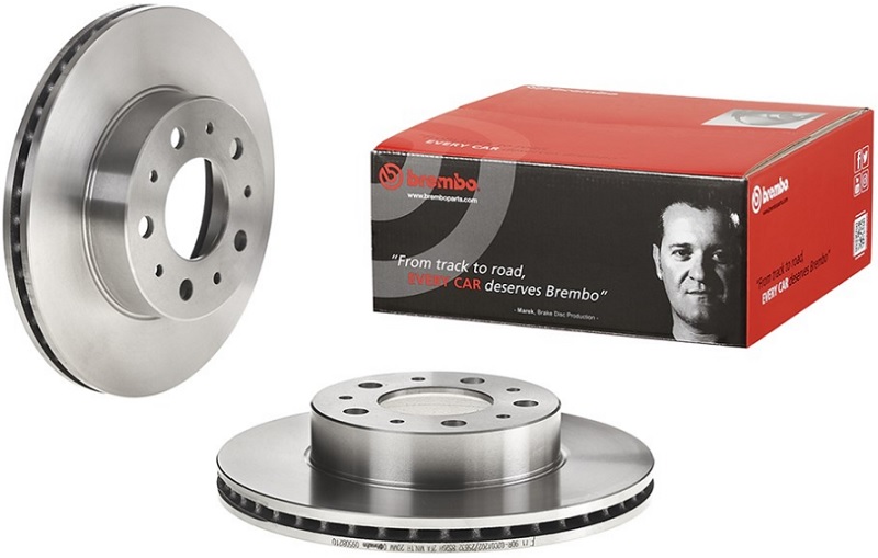 Диск тормозной передний Volvo 740, 760, 780 Brembo 09.5082.10, D=262 мм