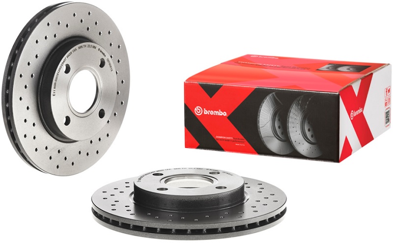 Диск тормозной передний Ford Fiesta, Focus, Fusion Brembo 09.7806.1X, D=258 мм