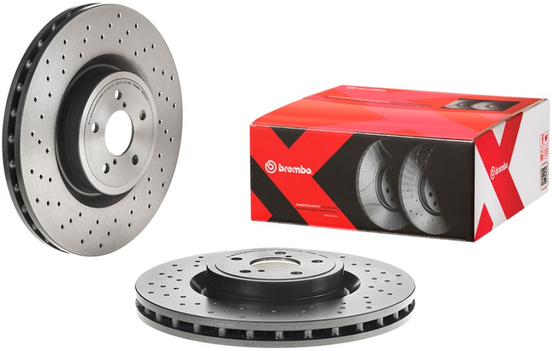 Диск тормозной передний Subaru Impreza Brembo 09.7812.1X, D=326 мм