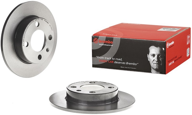 Диск тормозной задний Volkswagen Lupo Brembo 08.7165.21, D=230 мм