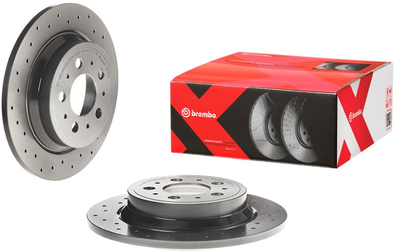 Диск тормозной задний Volvo S60 I, S80 I, V70 II, XC70 Brembo 08.7765.1X, D=288 мм