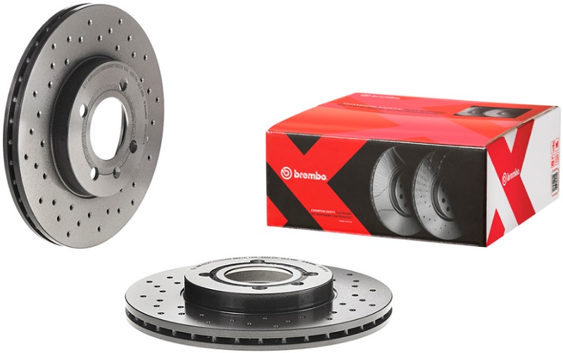 Диск тормозной передний VW Golf, Passat BREMBO 09.5166.1X, D=256 мм