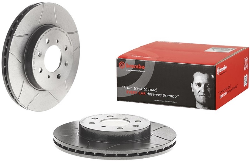 Диск тормозной передний Honda Civic, CR-X Brembo 09.5509.75, D=262 мм