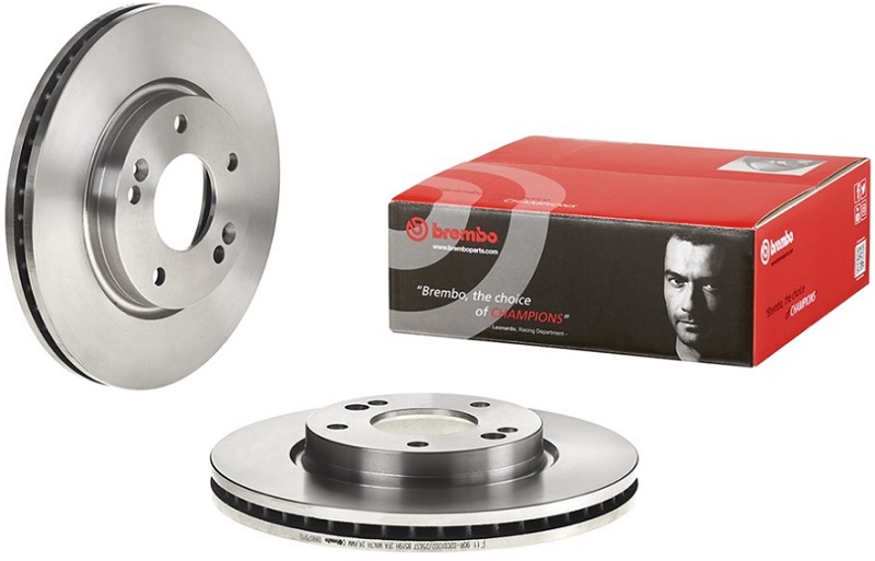 Диск тормозной передний Hyundai HIGHWAY VAN, Santa Fe I, Trajet Brembo 09.9079.10, D=276 мм