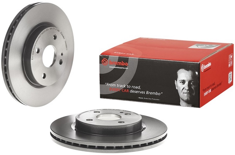 Диск тормозной передний Mazda 2 Brembo 09.A968.11, D=258 мм