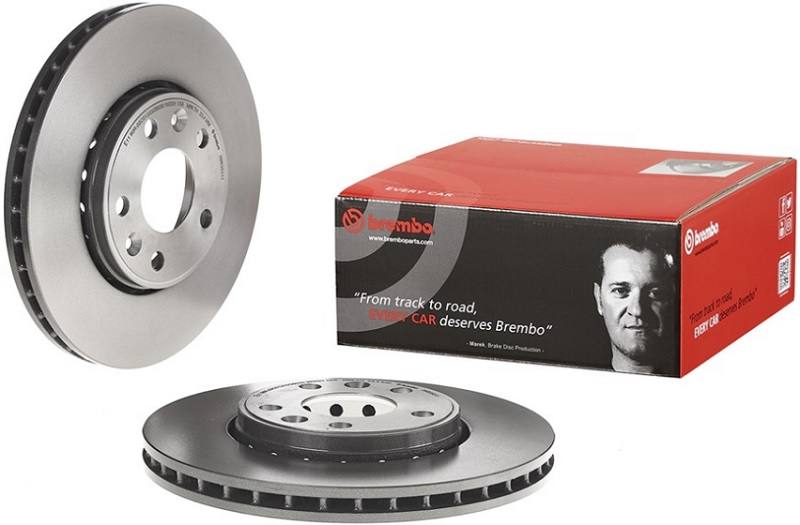 Диск тормозной передний Renault Laguna Brembo 09.B353.11, D=296 мм