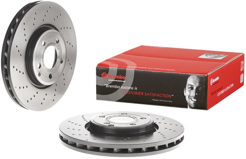 Диск тормозной передний Mercedes CLS Brembo 09.B742.51, D=322 мм