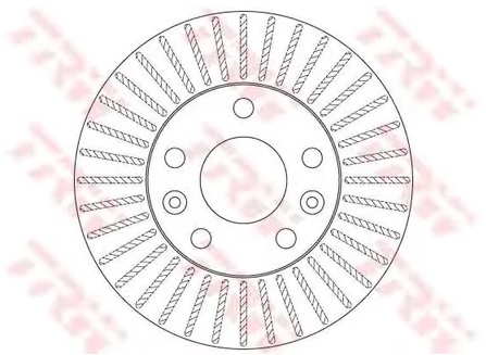 Диск тормозной передний Hyundai Santa Fe TRW DF 6222, D=321 мм