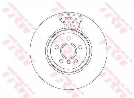 Диск тормозной передний BMW 3, 4 TRW DF 6605S, D=370 мм