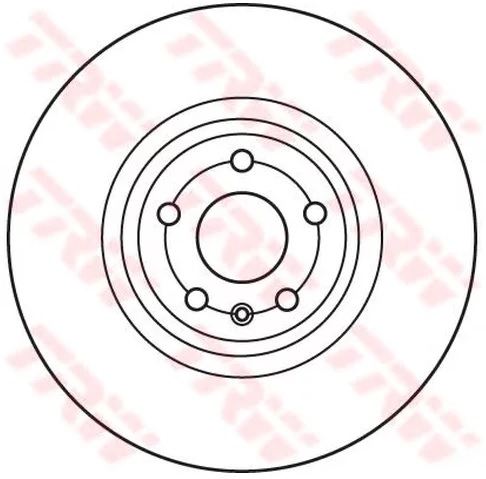 Диск тормозной передний BMW 1, 3 TRW DF 6143S, D=300 мм