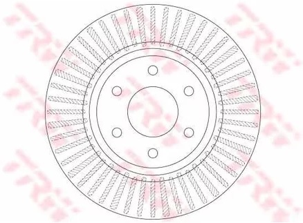 Диск тормозной передний Toyota Avensis, Verso TRW DF 6268, D=320 мм