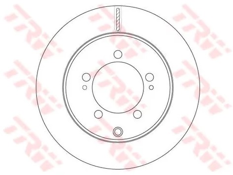 Тормозной диск передний Ford B-MAX, Fiesta, Tourneo Courier, TRANSIT TRW DF 6509, D=278 мм