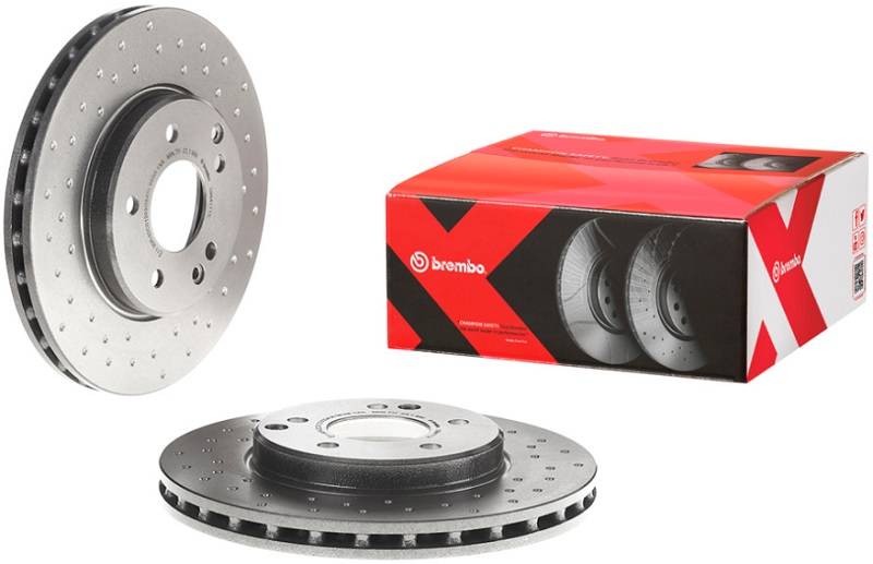 Диск тормозной передний Mercedes C-CLASS, CLC-CLASS, CLK Brembo 09.8411.1X, D=288 мм