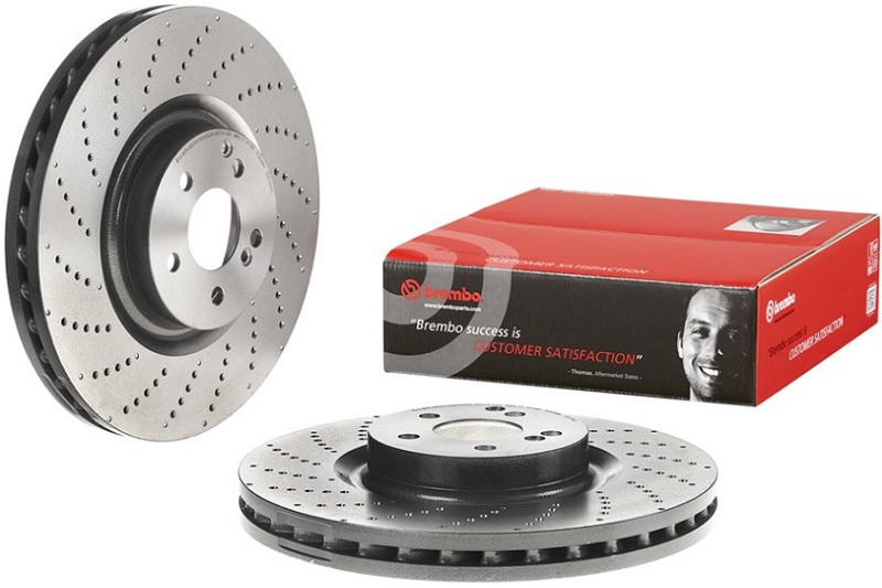 Диск тормозной передний Mercedes C-CLASS, E-CLASS Brembo 09.B769.51, D=360 мм