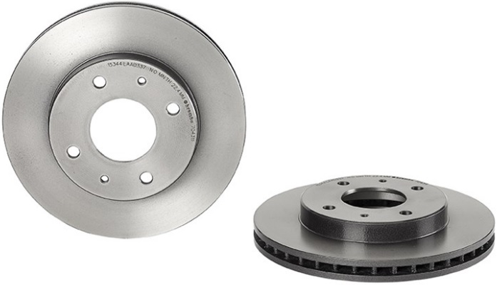 Диск тормозной передний Mitsubishi Carisma, Galant, Lancer, Space Star Brembo 09.7043.11, D=256 мм