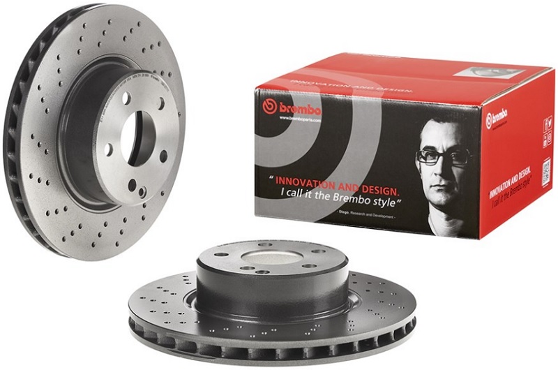 Диск тормозной передний Mercedes S-CLASS Brembo 09.8127.11, D=312 мм