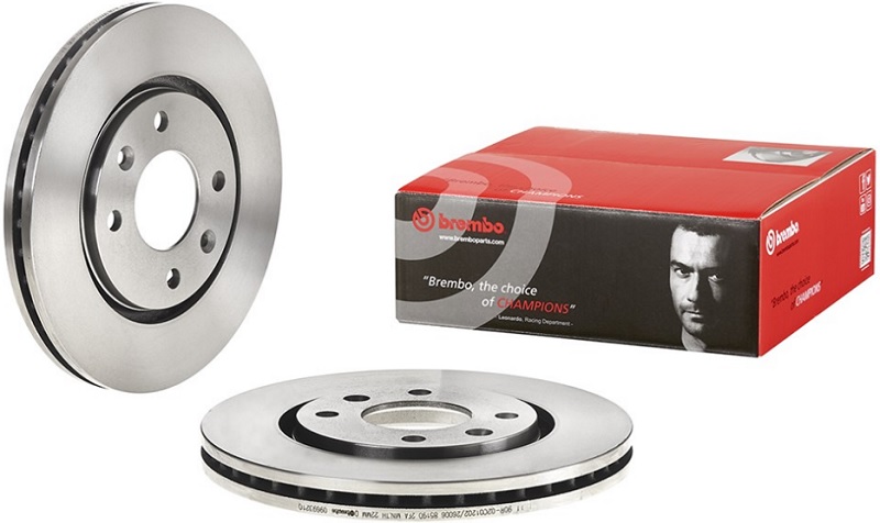 Диск тормозной передний Peugeot 406 Brembo 09693210, D=260 мм