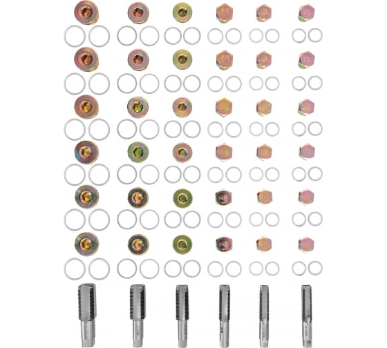 Набор для восстановления резьбы маслосливных отверстий Thorvik ODPRK1322 (М13-М22, 114 пр)