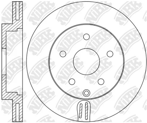 Диск тормозной передний HYUNDAI ACCENT NiBK RN1221, D=241 мм