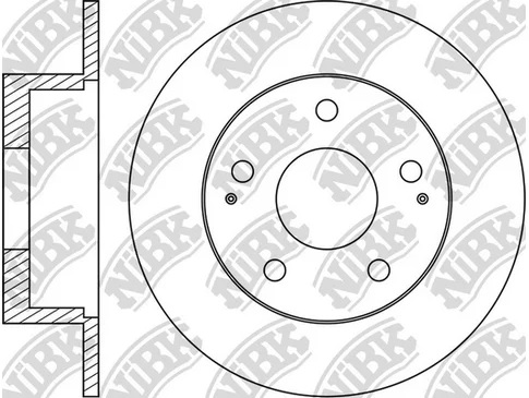 Диск тормозной передний MAZDA 323 NiBK RN1253, D=234.8 мм