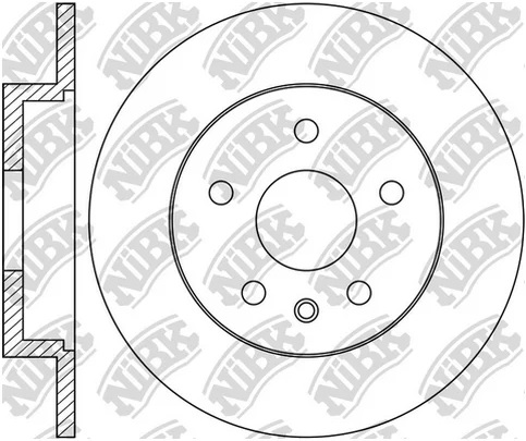 Диск тормозной задний AUDI A3, VW GOLF, JETTA, PASSAT, TOURAN NiBK RN1227, D=286 мм