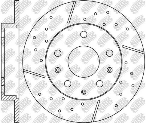 Диск тормозной задний MAZDA 6, MX-5 NiBK RN1208DSET, D=280 мм