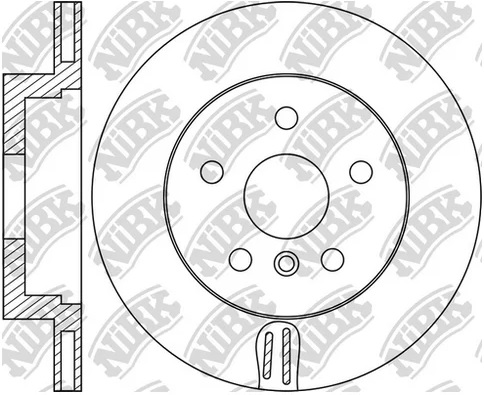 Диск тормозной передний CHEVROLET CRUZE, OPEL ASTRA J NiBK RN34003, D=300 мм