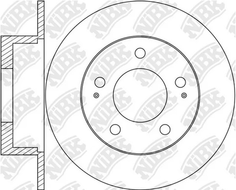 Диск тормозной передний MITSUBISHI OUTLANDER, CITROEN C-CROSSER, PEUGEOT 4007 NiBK RN1403, D=294 мм