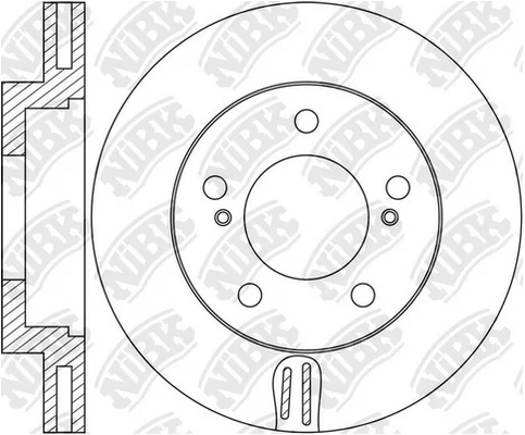 Диск тормозной передний HONDA Ridgeline NiBK RN1496, D=320 мм