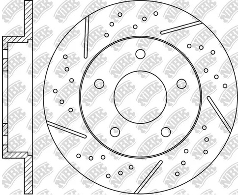 Диск тормозной задний Subaru Legacy, Outback Nibk RN1509DSET, D=274 мм