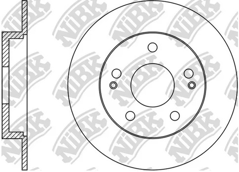 Диск тормозной задний HYUNDAI I40 NiBK RN1556, D=284 мм