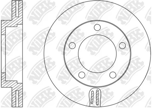 Диск тормозной передний TOYOTA LAND CRUISER 100 NiBK RN1604, D=322 мм