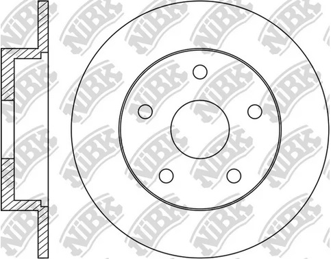 Диск тормозной передний HYUNDAI Sonata,Elantra, KIA Magentis NiBK RN1231, D=280 мм