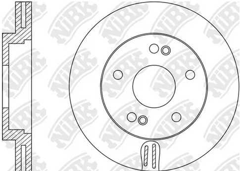 Диск тормозной передний Nissan NP300, Pathfinder, Xterra Nibk RN1317, D=296 мм