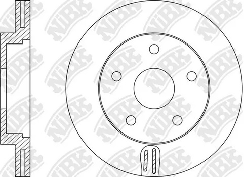 Диск тормозной передний Toyota Chaser Nibk RN1301, D=256 мм